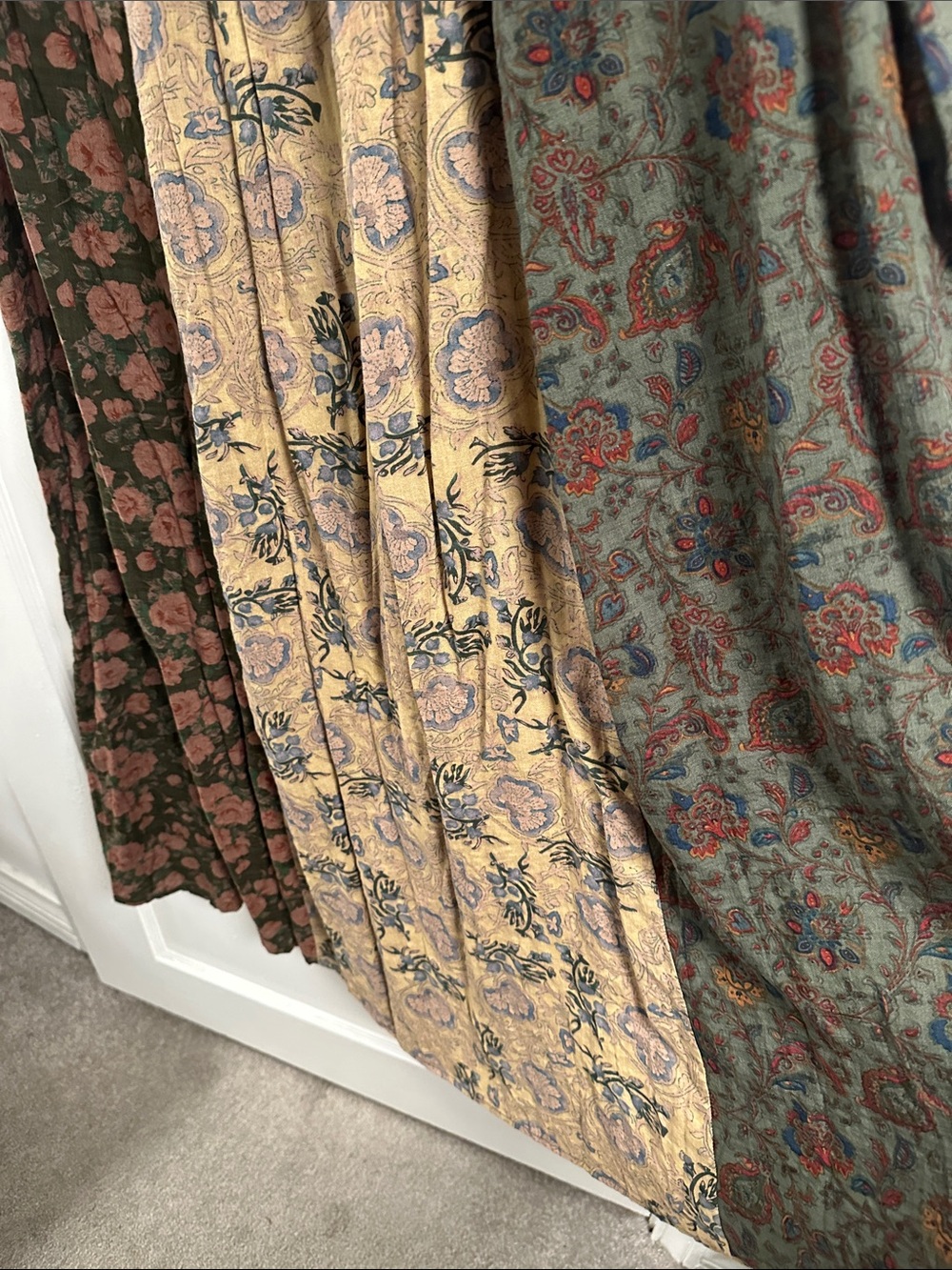 NATURAL LIFE Floral Patchwork Maxi Skirt — Green, Pink & Cream - Picture 4 of 5